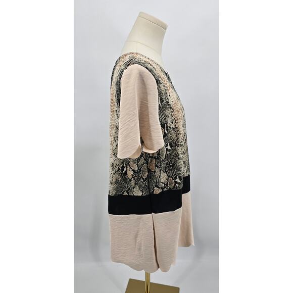Jodifl Snake Print Colorblock Top – Size Large - Picture 2 of 5